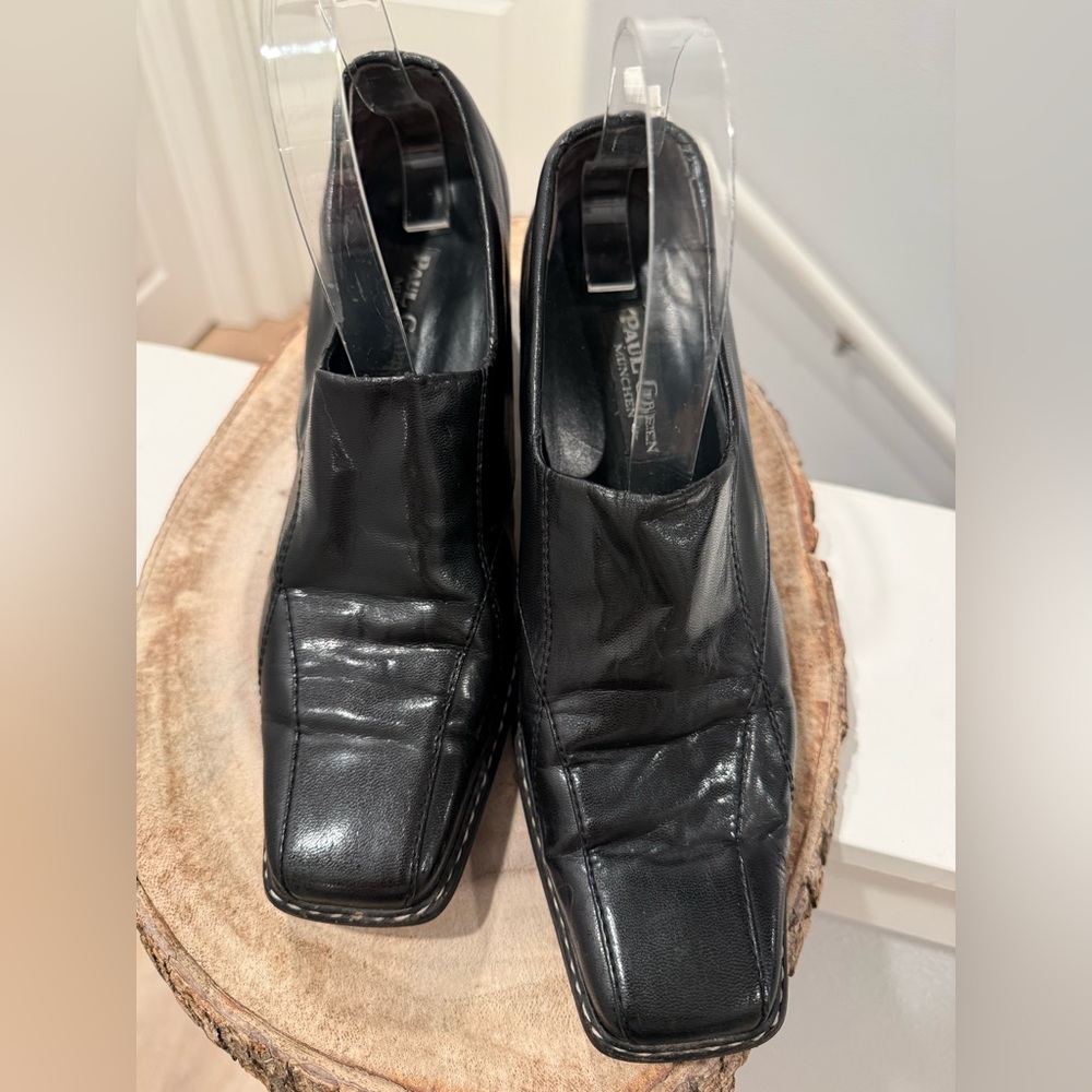 Paul Green Munchen Black Leather Heels! Size 6.5 - Picture 3 of 6